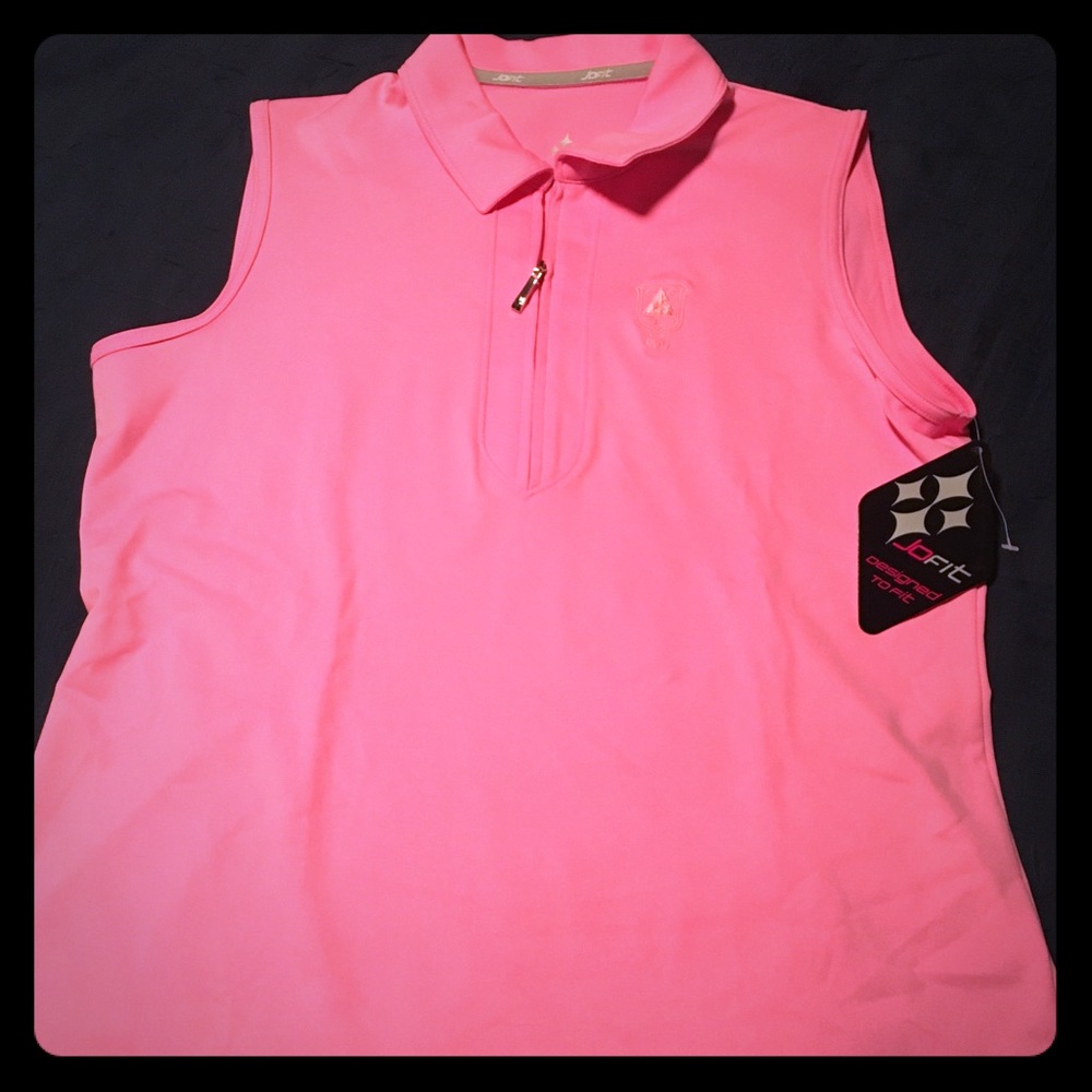 Pink golf polo shirt NWT